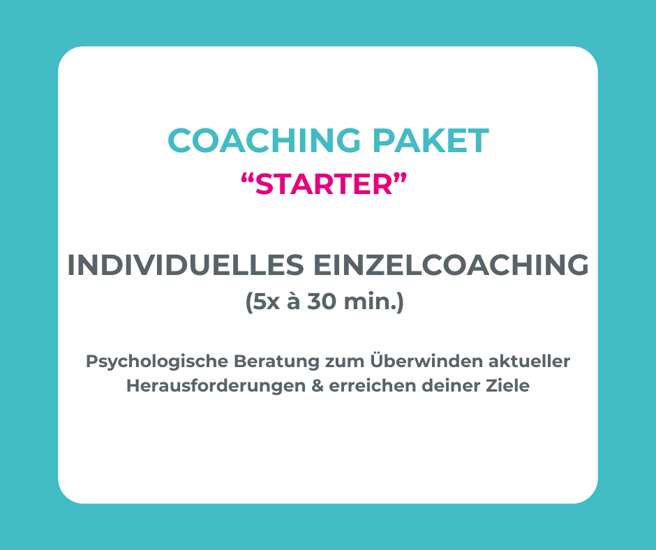 Einzel - Coaching - Paket "Starter" 5x 30min