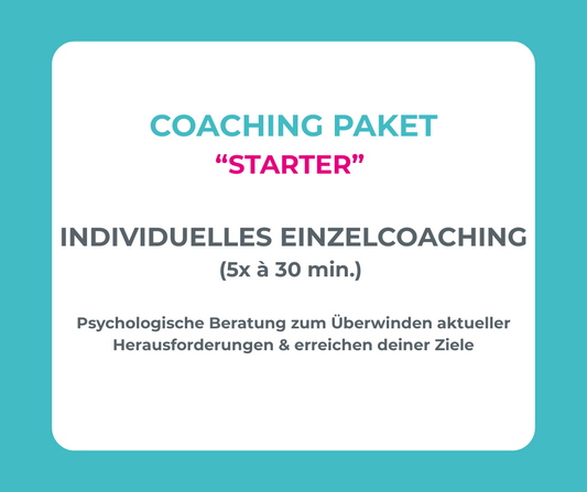 Einzel - Coaching - Paket "Starter" 5x 30min